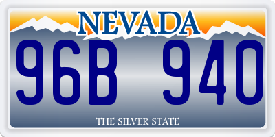 NV license plate 96B940