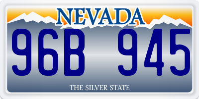 NV license plate 96B945