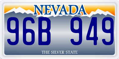 NV license plate 96B949