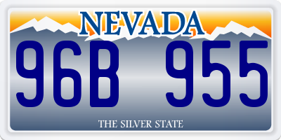 NV license plate 96B955