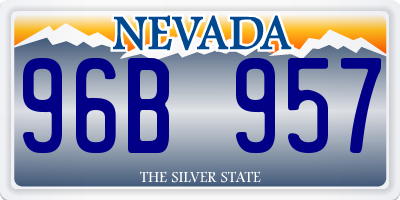 NV license plate 96B957