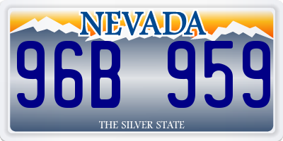 NV license plate 96B959