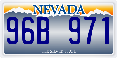 NV license plate 96B971