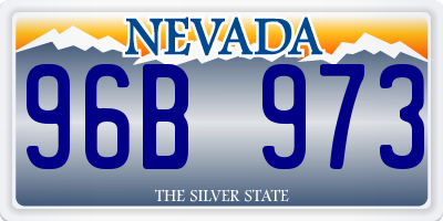 NV license plate 96B973