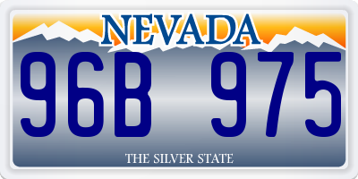 NV license plate 96B975