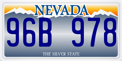 NV license plate 96B978