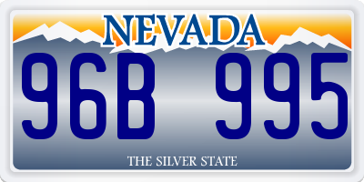 NV license plate 96B995