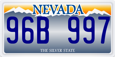 NV license plate 96B997