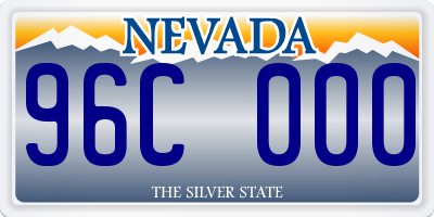 NV license plate 96C000