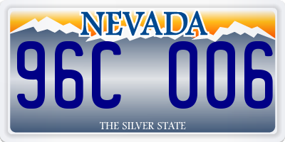 NV license plate 96C006