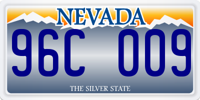 NV license plate 96C009