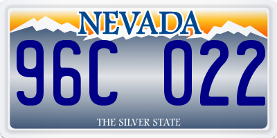 NV license plate 96C022