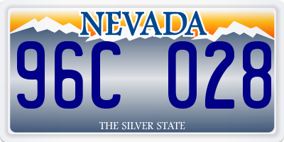 NV license plate 96C028