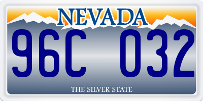 NV license plate 96C032