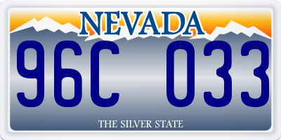 NV license plate 96C033