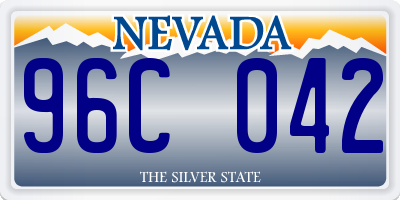 NV license plate 96C042