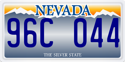 NV license plate 96C044