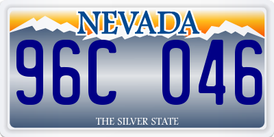 NV license plate 96C046