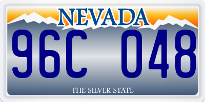 NV license plate 96C048