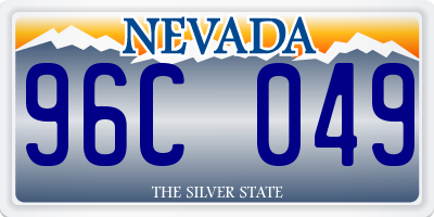 NV license plate 96C049