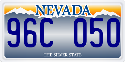 NV license plate 96C050