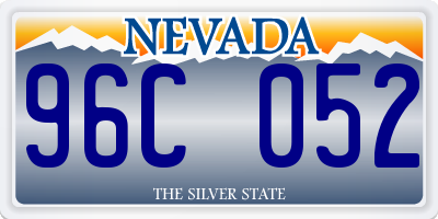 NV license plate 96C052