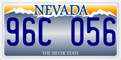 NV license plate 96C056