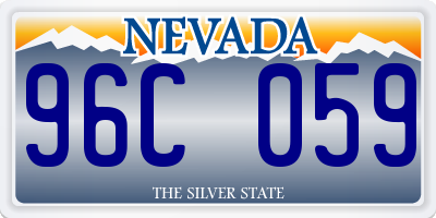 NV license plate 96C059