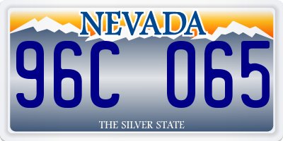 NV license plate 96C065
