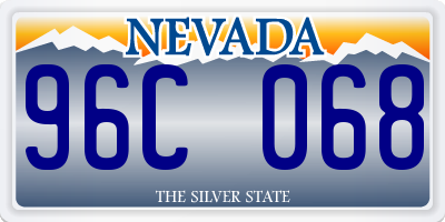 NV license plate 96C068