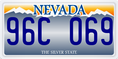 NV license plate 96C069