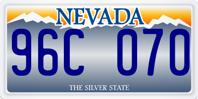 NV license plate 96C070