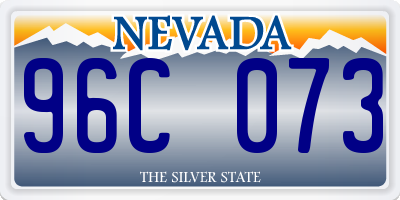 NV license plate 96C073