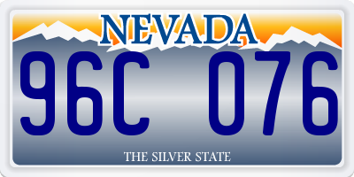 NV license plate 96C076