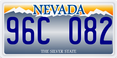 NV license plate 96C082