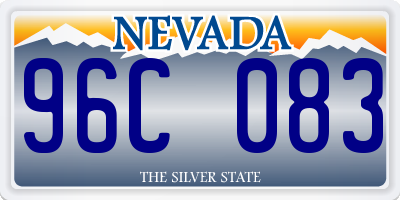 NV license plate 96C083