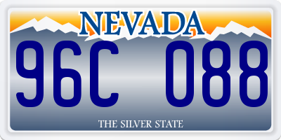 NV license plate 96C088