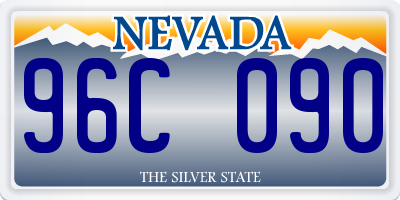 NV license plate 96C090