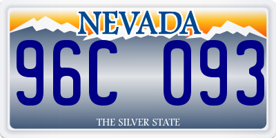 NV license plate 96C093