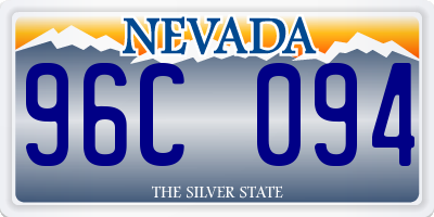 NV license plate 96C094