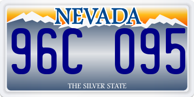 NV license plate 96C095