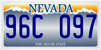 NV license plate 96C097