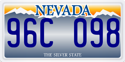 NV license plate 96C098