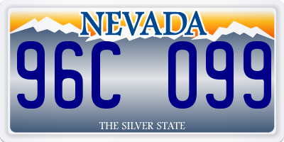 NV license plate 96C099