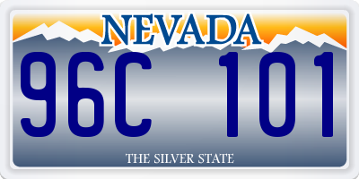 NV license plate 96C101