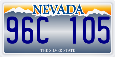 NV license plate 96C105