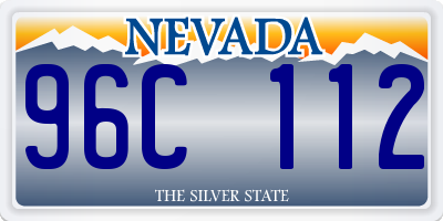 NV license plate 96C112