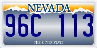 NV license plate 96C113