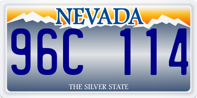 NV license plate 96C114