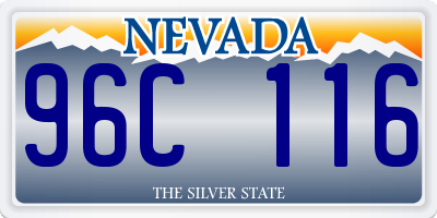 NV license plate 96C116